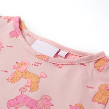 Kids' Short Sleeve Pyjamas - Light Pink Dog Print | HipoMarket