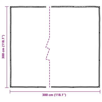 Clear Tarpaulin with Eyelets 3x3m - Durable & Versatile