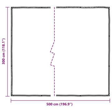 Clear Tarpaulin with Eyelets 3x5m - Durable & Water-Resistant