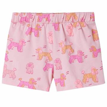 Kids' Short Sleeve Pyjamas - Light Pink Dog Print | HipoMarket