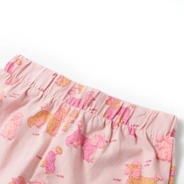 Kids' Short Sleeve Pyjamas - Light Pink Dog Print | HipoMarket