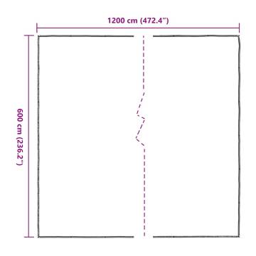 Clear Tarpaulin 6x12m with Eyelets - Durable & Water-Resistant