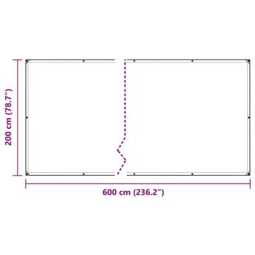 Clear Tarpaulin with Eyelets 2x6 m PVC - Durable & Versatile