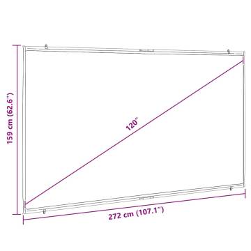 120 Inch 16:9 Wall-Hanging Projection Screen - Enhance Viewing