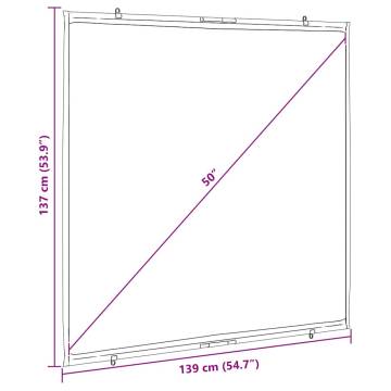 72 Inch Wall-Hanging Projection Screen - Enhance Your Viewing