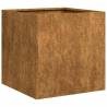 Stylish Weathering Steel Planter - 40x40x40 cm | HipoMarket