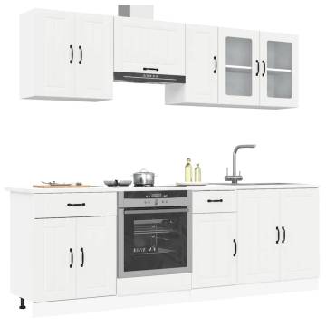 8 Piece Kitchen Cabinet Set Kalmar White - Stylish Storage