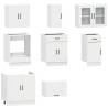 8 Piece Kitchen Cabinet Set Kalmar White - Stylish Storage