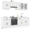  8 Piece Kitchen Cabinet Set Kalmar High Gloss White Engineered Wood Colour high gloss white Quantity in Package 1 Number of 