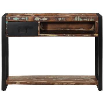 Multicolour Console Table 100x35x75 cm - Solid Reclaimed Wood