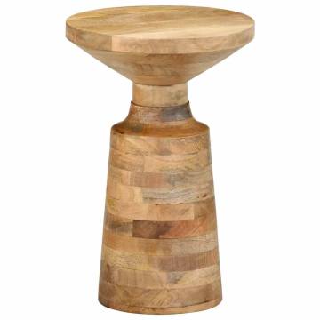 Stylish Side Table Ø33x50 cm - Solid Wood Mango | Hipo Market