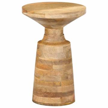 Stylish Side Table Ø33x50 cm - Solid Wood Mango | Hipo Market