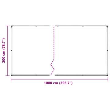 Clear Tarpaulin with Eyelets 2x10 m PVC | Durable & Versatile