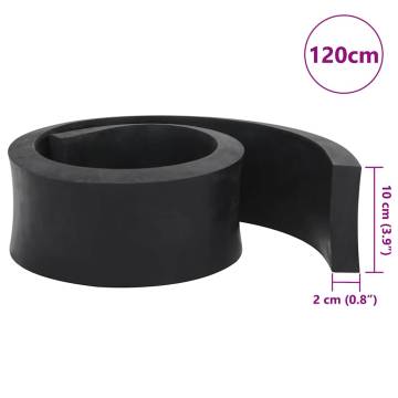 Rubber Edge for Snow Plow Black 120x10x2 cm - Durable & Efficient