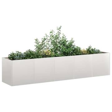 Stylish Stainless Steel Planter 200x40x40 cm for Outdoor Spaces