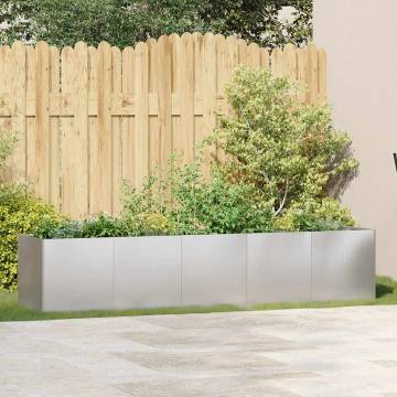 Stylish Stainless Steel Planter 200x40x40 cm for Outdoor Spaces