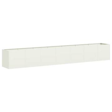 Stylish White Cold-Rolled Steel Planter - 280x40x40 cm