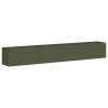 Stylish Olive Green Planter 280x40x40 cm - Durable Steel