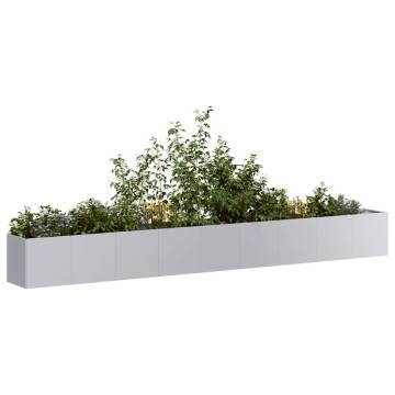 Stylish Galvanised Steel Planter 360x40x40 cm for Your Garden