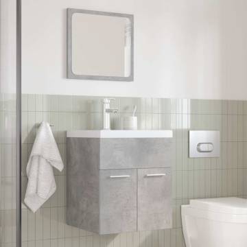 3 Piece Concrete Grey Bathroom Furniture Set | Hipomarket