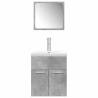 3 Piece Concrete Grey Bathroom Furniture Set | Hipomarket