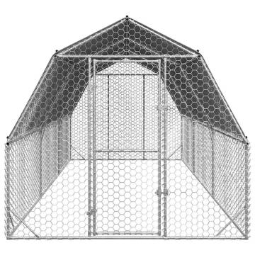 Chicken Run with Roof 2.5x6m | Galvanised Steel - HipoMarket