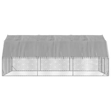 Chicken Run with Roof 2.5x6m | Galvanised Steel - HipoMarket