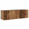 Wall Mounted TV Cabinets - 3 pcs Old Wood Engineered Wood