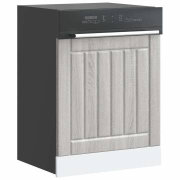 Dishwasher Panel Lucca Grey Sonoma | Durable Engineered Wood