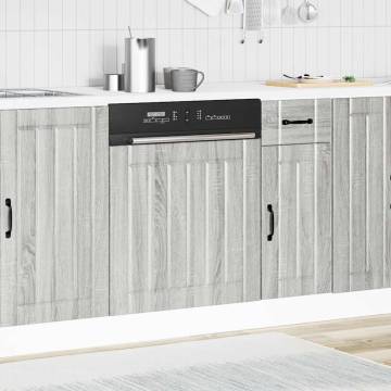 Dishwasher Panel Lucca Grey Sonoma | Durable Engineered Wood