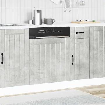 Dishwasher Panel Lucca Concrete Grey - Durable & Stylish