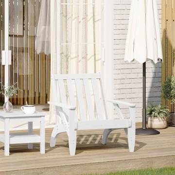 Garden Adirondack Chair - White Solid Pine - 75x77x77 cm