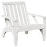 Garden Adirondack Chair - White Solid Pine - 75x77x77 cm