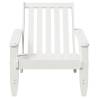 Garden Adirondack Chair - White Solid Pine - 75x77x77 cm