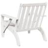 Garden Adirondack Chair - White Solid Pine - 75x77x77 cm