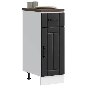 Kitchen Base Cabinet Lucca Black - Durable Storage Solution