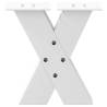 X-Shaped Coffee Table Legs - Durable White Steel | Hipomarket UK