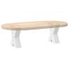 X-Shaped Coffee Table Legs - Durable White Steel | Hipomarket UK