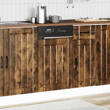 Lucca Smoked Oak Dishwasher Panel - Durable Engineered Wood