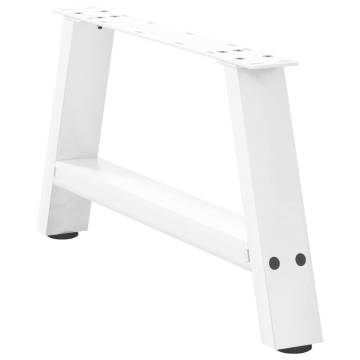 A-Shaped Coffee Table Legs - 2 pcs White Steel | HipoMarket