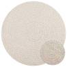  Rug ZIZUR Cream Ø 120 cm Jute Look Indoor and Outdoor Colour cream Size Ø 120 cm Pattern round 