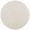 ZIZUR Cream Rug Ø 120 cm - Jute Look for Indoor & Outdoor