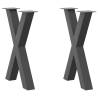  Dining Table Legs X-Shaped 2 pcs Anthracite 60x(72-73) cm Steel Colour anthracite Size 60 x (72-73) cm (80 mm) Quantity in Package 2 Number of 1 