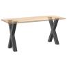 X-Shaped Dining Table Legs - Anthracite 60x(72-73) cm Steel