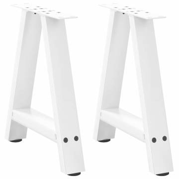 A-Shaped Coffee Table Legs - White Steel 50x(42-43) cm