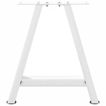 A-Shaped Coffee Table Legs - White Steel 50x(42-43) cm