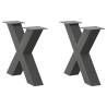  Coffee Table Legs X-Shaped 2 pcs Anthracite 60x(42-43) cm Steel Colour anthracite Size 60 x (42-43) cm (80 mm) Quantity in Package 2 Number of 1 