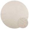  Rug ZIZUR Cream Ø 200 cm Jute Look Indoor and Outdoor Colour cream Size Ø 200 cm Pattern round 