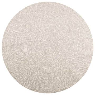 Rug ZIZUR Cream Ø 200 cm - Indoor & Outdoor Jute Look