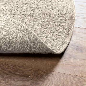 Rug ZIZUR Cream Ø 200 cm - Indoor & Outdoor Jute Look